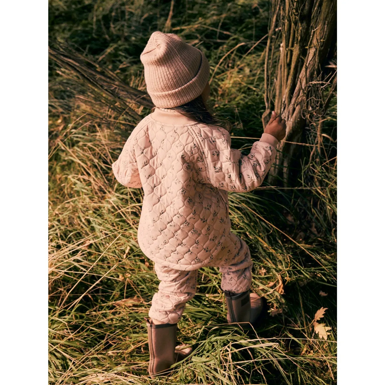 Lil'Atelier Rugby Tan Aop Lajuno Quilt Set AOP Empire-Waist