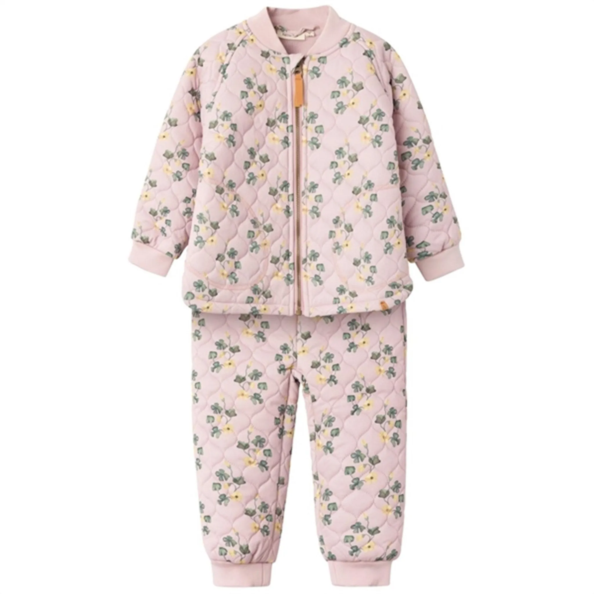 Cropped-Length Asymmetric-Hem Lil'Atelier Violet Ice Lajuno Quilt Set AOP