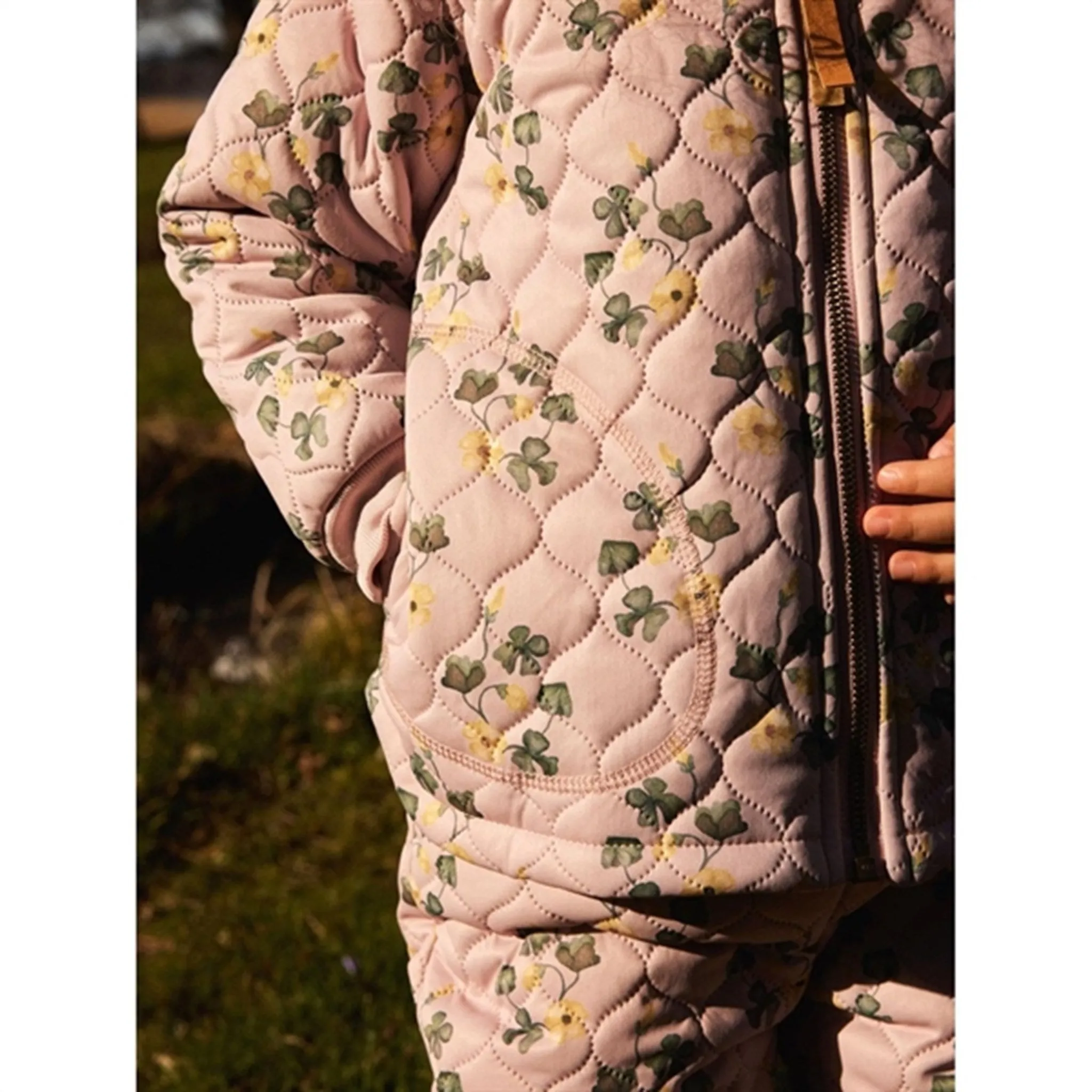 Button-front Lil'Atelier Violet Ice Lajuno Quilt Set AOP