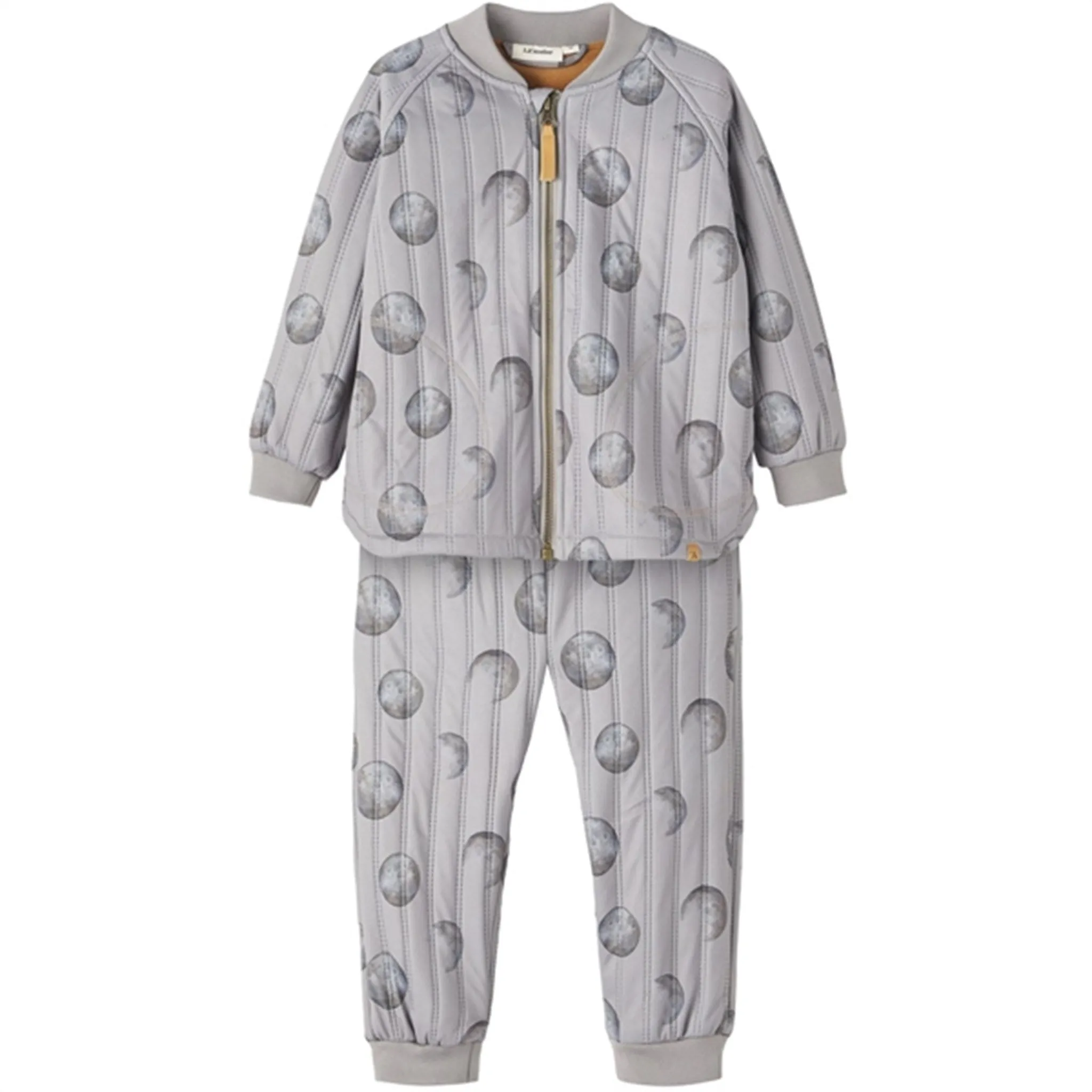 Capsule-Wardrobe Effortless layering piece Lil'Atelier Wet Weather Lajuno Quilted Set AOP