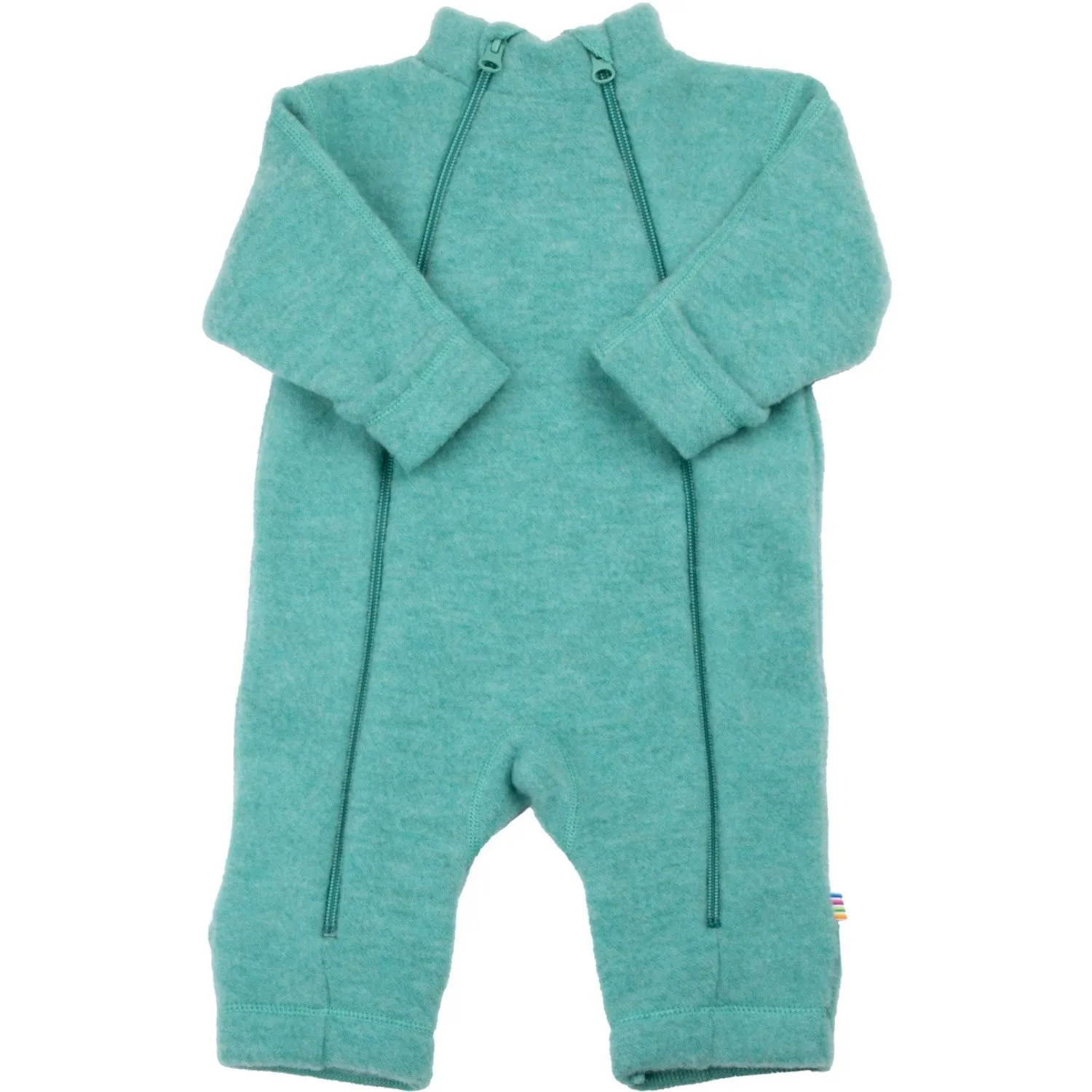 Joha Wool Green Jumpsuit 2in1 Fold-Over-Detail