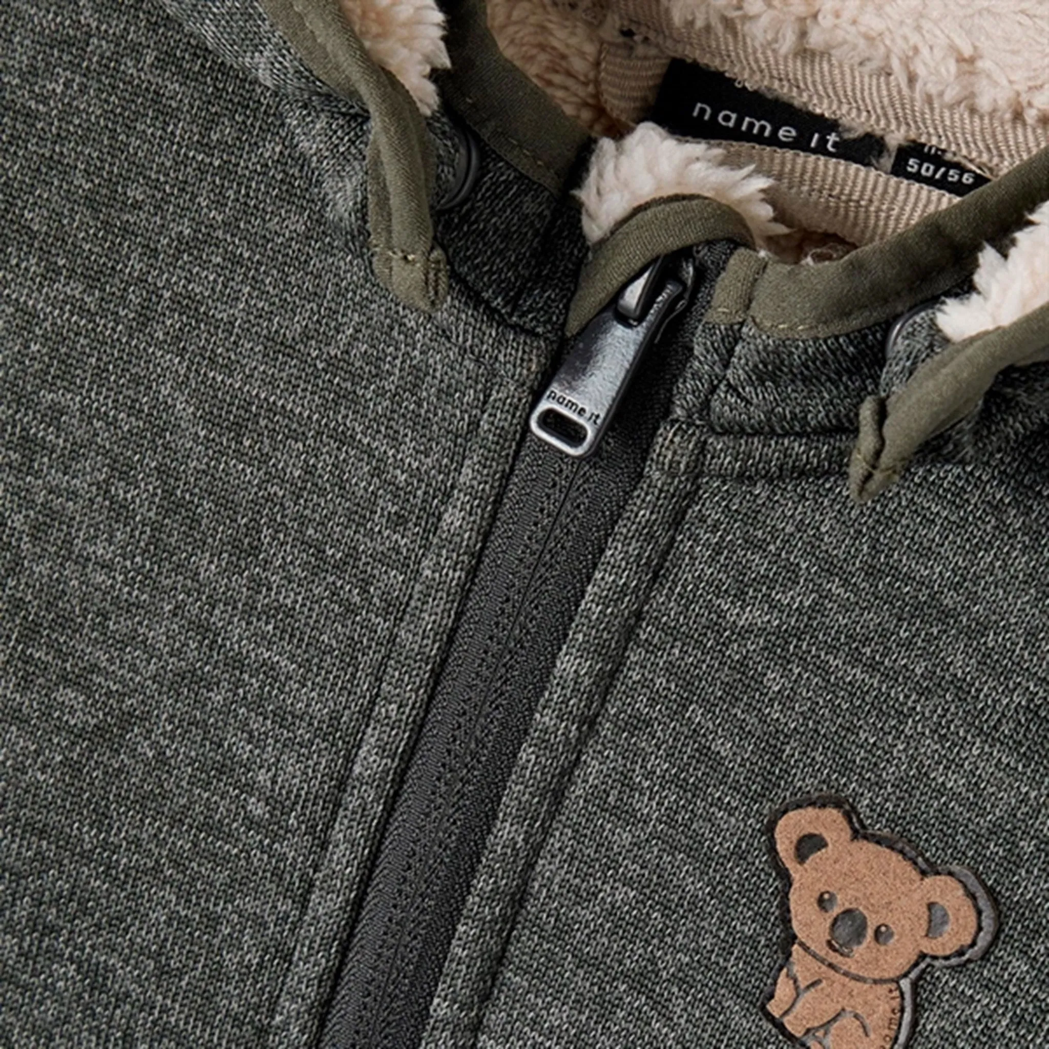 Name it Grey Melange Mada Pramsuit Feminine tie-front top hypoallergenic