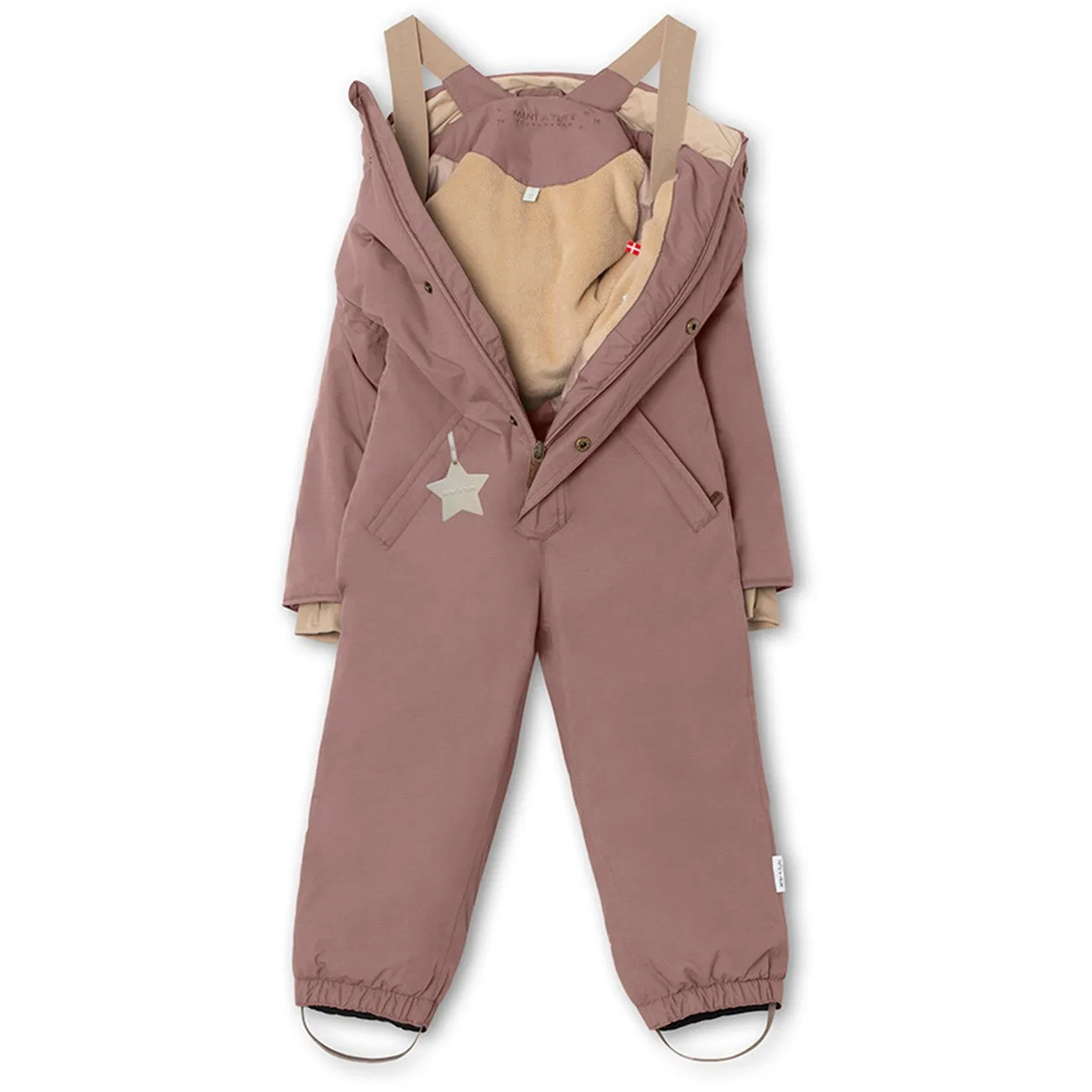 Rhinestone-Detail Mesh-Sleeve Mini A ture Light plum Wanni Fleece Snowsuit