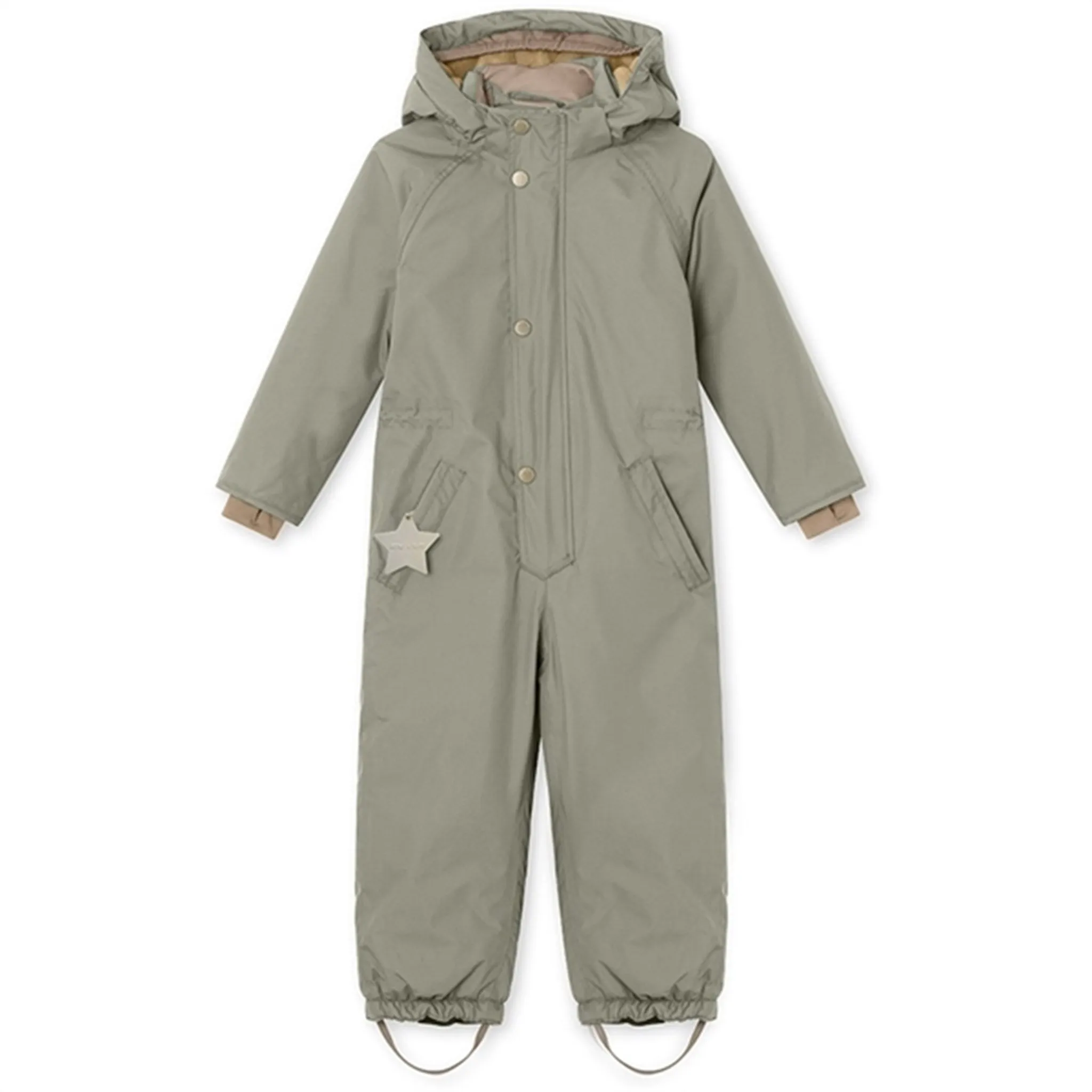 MINI A TURE Wanni Fleece Snow Suit Vert Button-Cuff Breathable-Lining