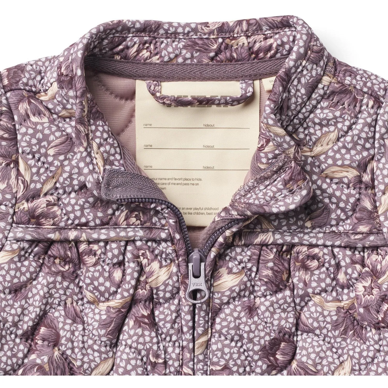 City-Style Crystal-Detail Wheat Lilac Tulips Thermo Jacket Thilde