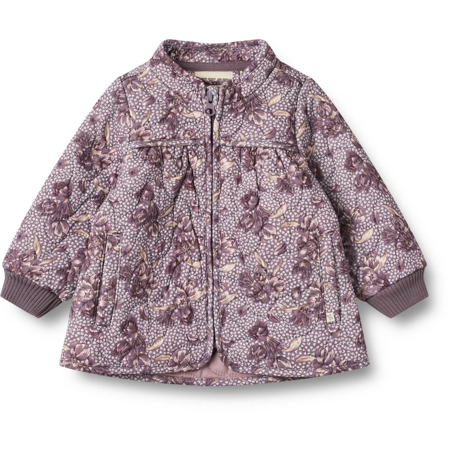 Wheat Lilac Tulips Thermo Jacket Thilde Durable-Fabric