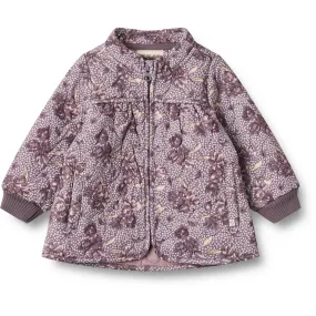 Wheat Lilac Tulips Thermo Jacket Thilde Durable-Fabric