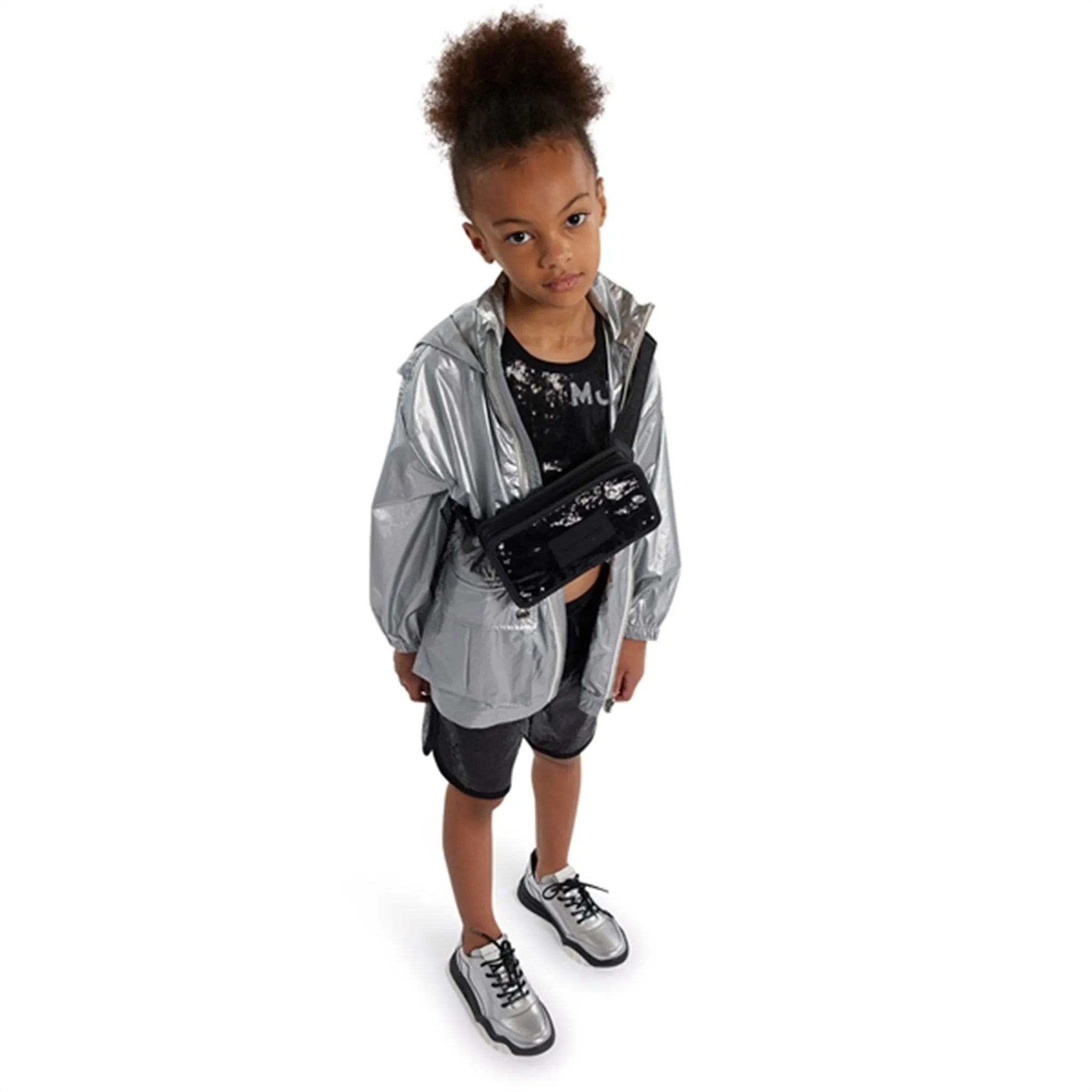 rainy - day gear Child Little Marc Jacobs Light Grey Hooded Windbreaker