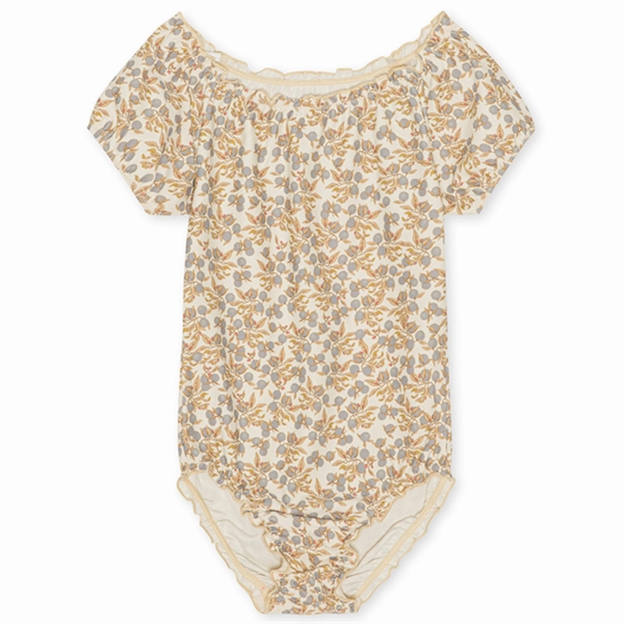 Konges Sl?jd Orangery Blue Collette Badedragt With Sleeves Relaxing Getaway Sunny Day