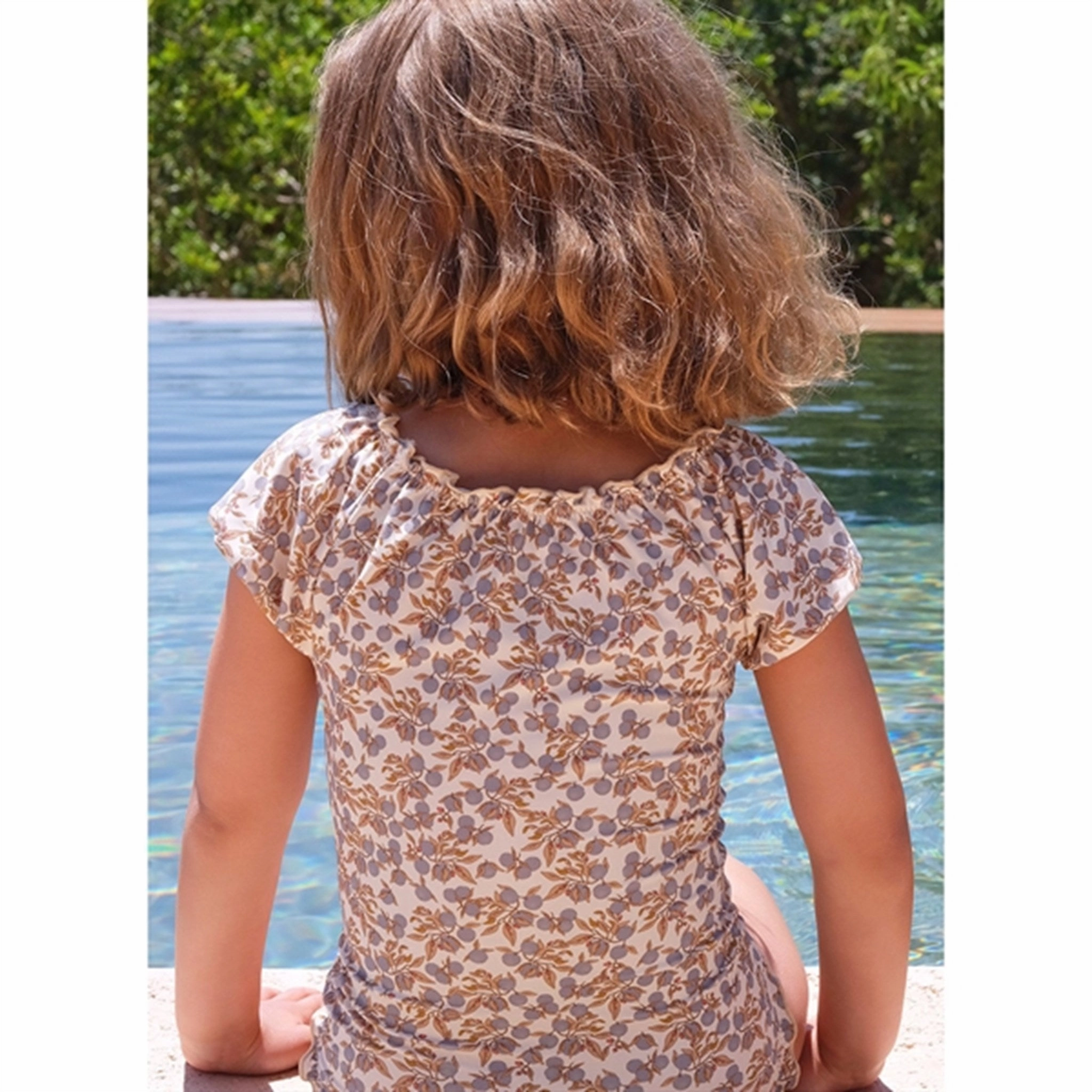 Rash Guard Material Konges Sl?jd Orangery Blue Collette Badedragt With Sleeves