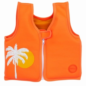 Durable Reinforced Stitching SunnyLife Float Vest Desert Palms Neon Pomelo