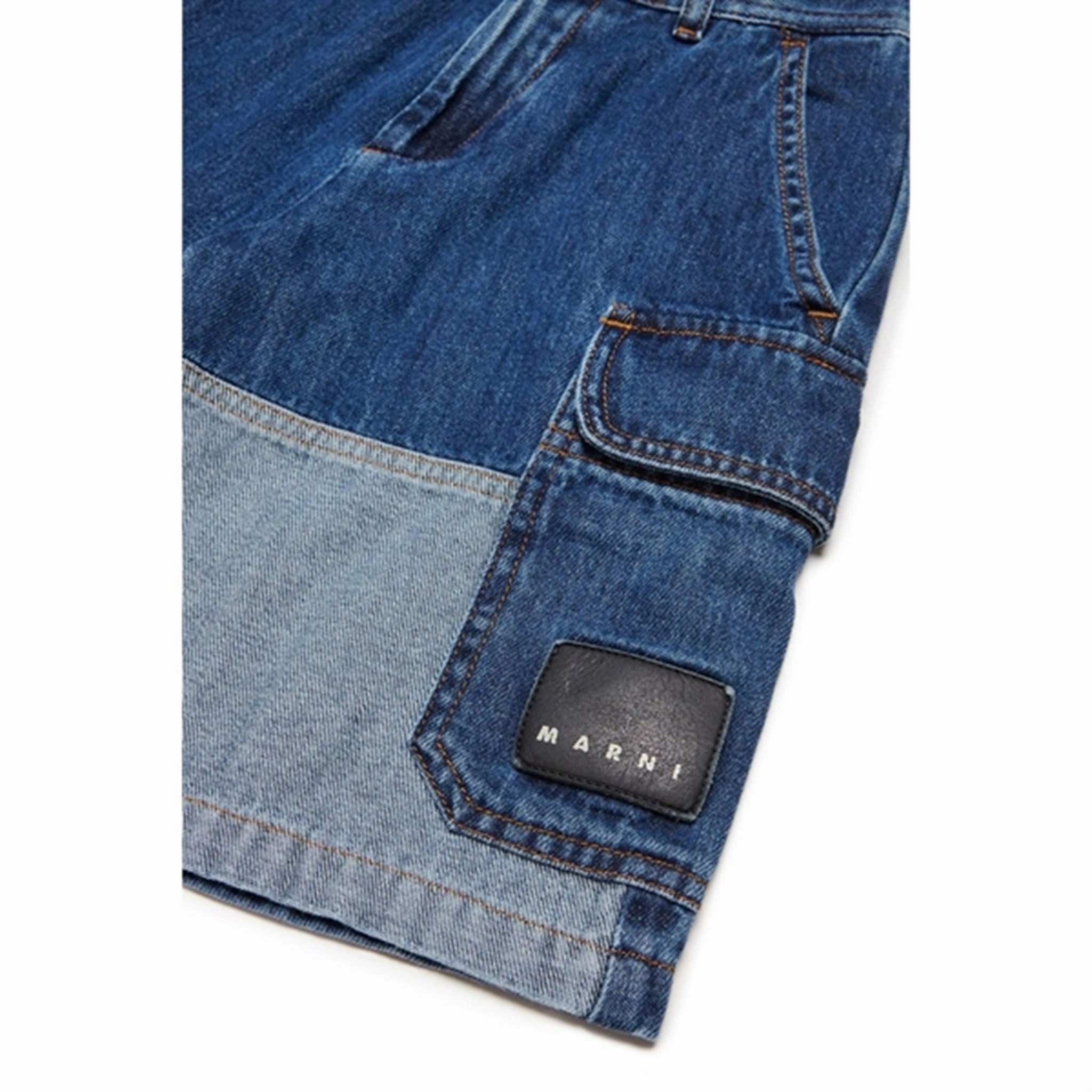 Marni Denim Shorts Ripstop Material hip look