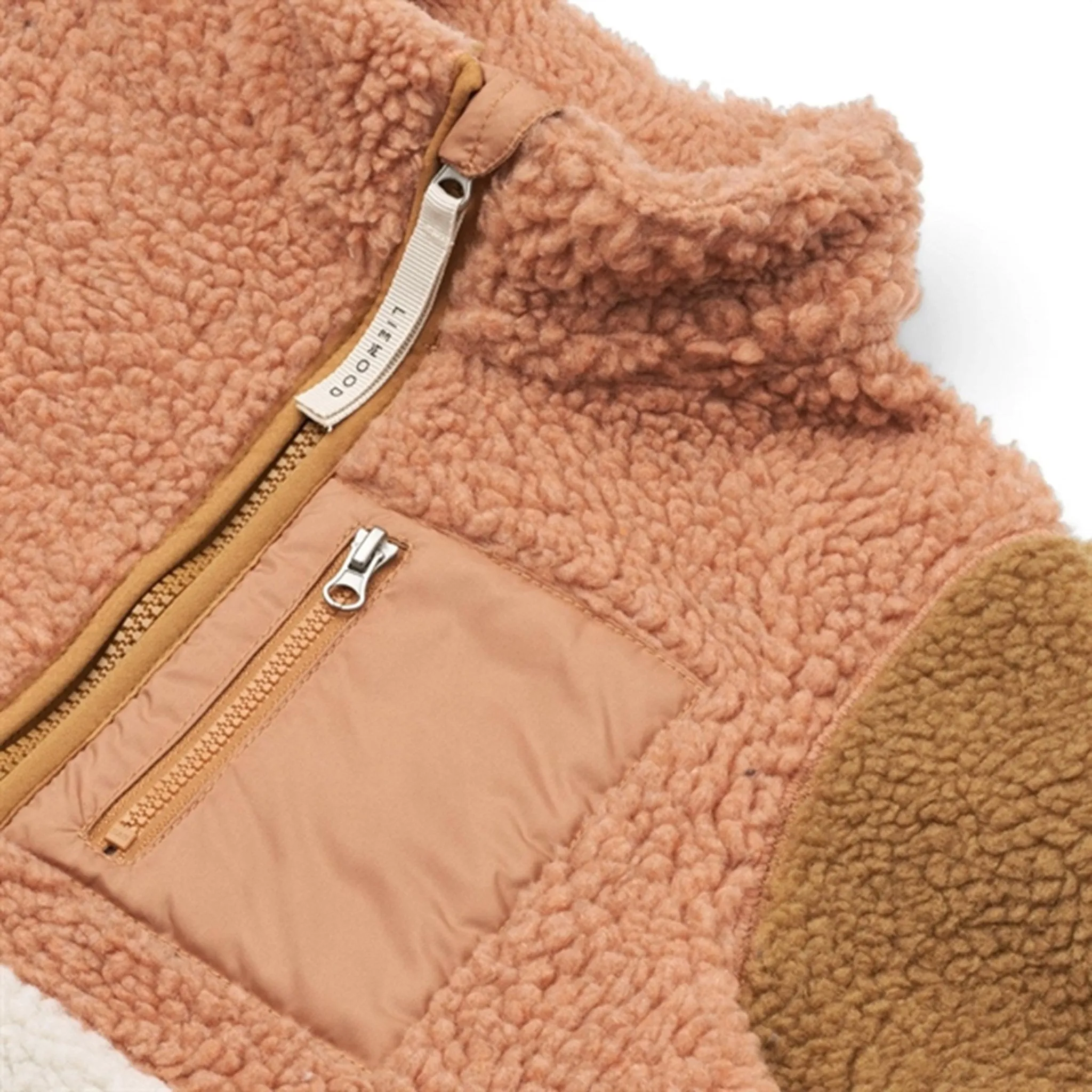 Liewood Nolan Pile Jacket Tuscany Rose Multi Mix High Neck