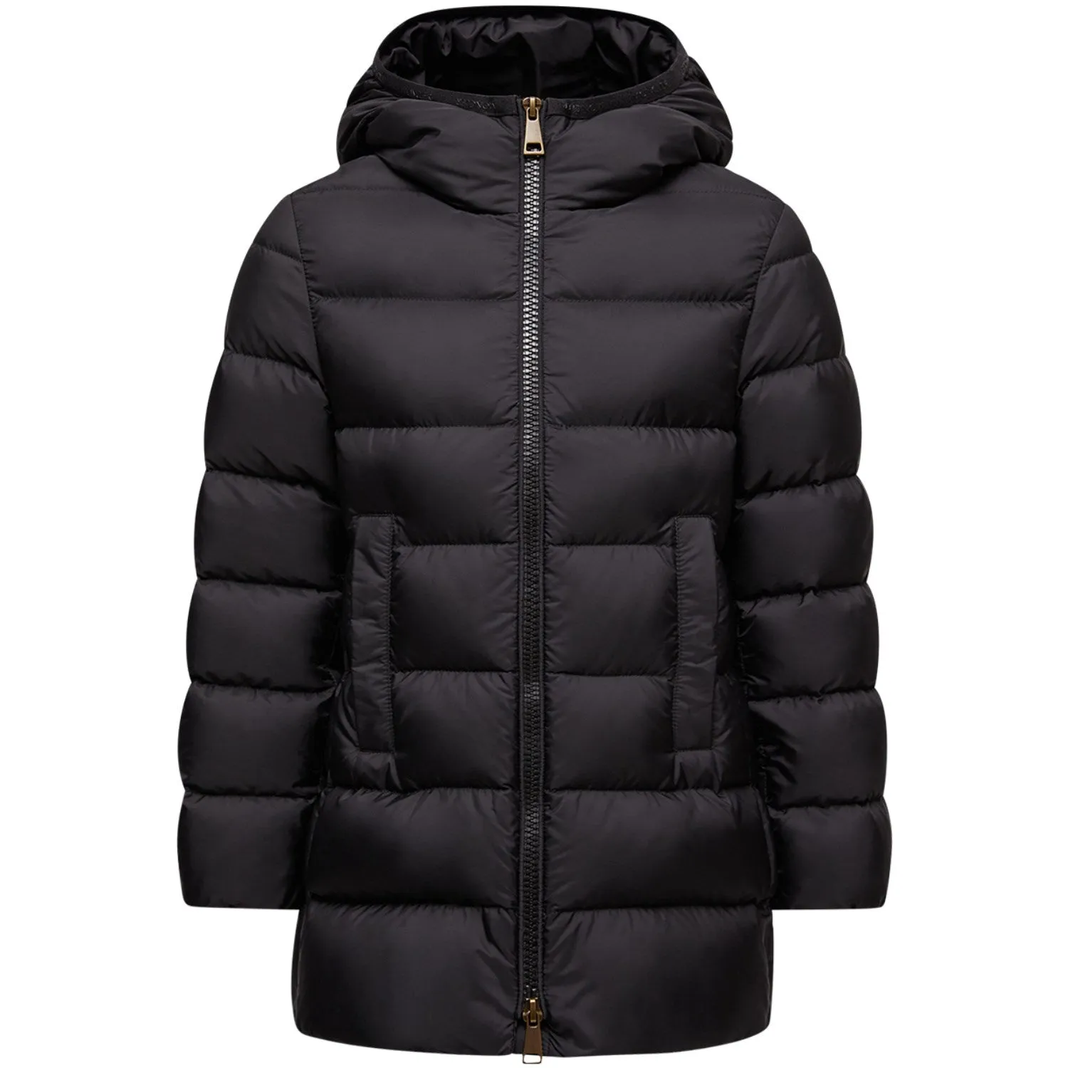 Button-front Moncler Black Barend Long Coat