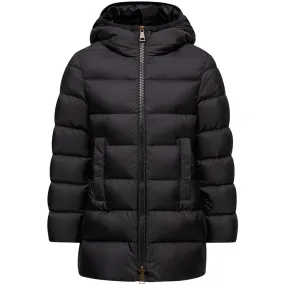 Moncler Black Barend Long Coat Rooftop-Event