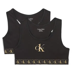 Calvin Klein Bralette 2-Pack Black Smooth Structure Indoor workout clothes