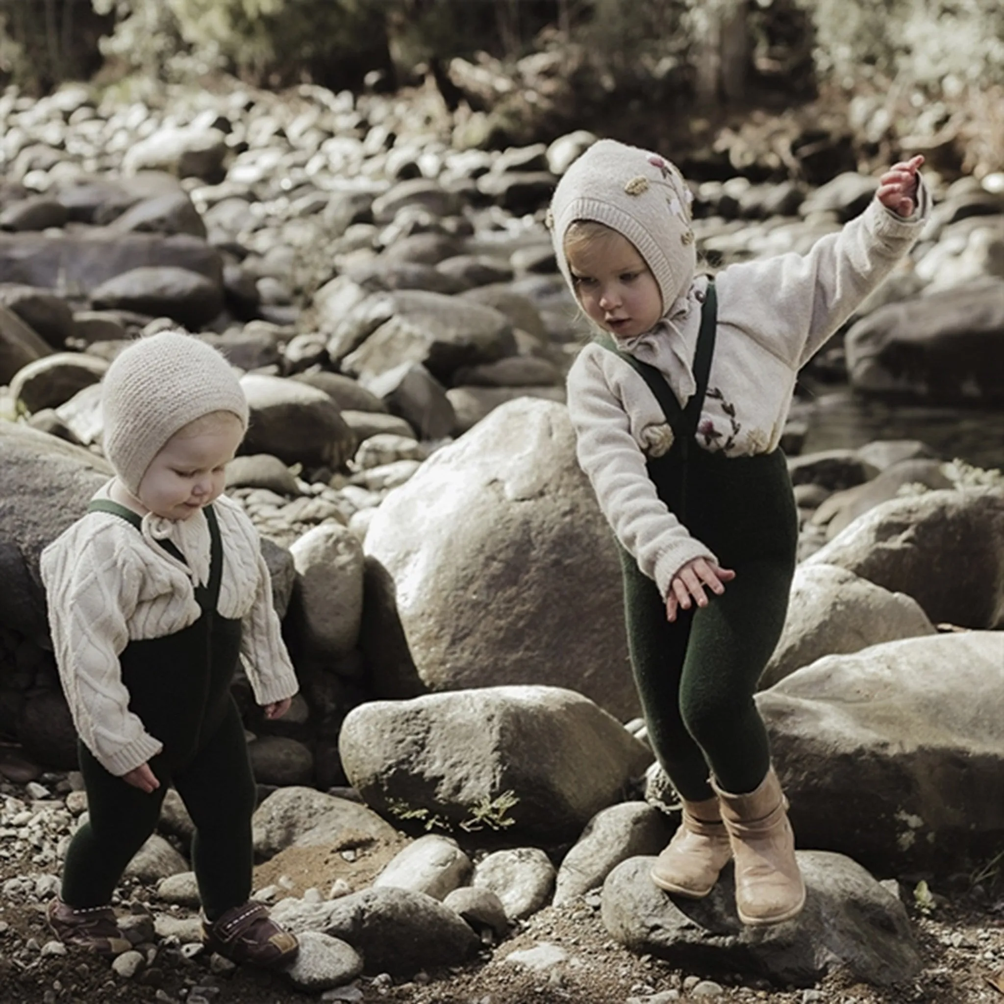 Trendy Silly Silas Teddy Warmy Footed Tights Dark Forest Green