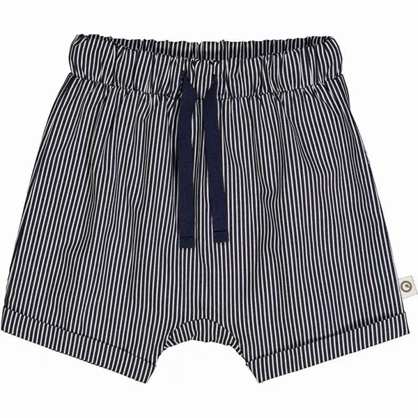 M??sli Balsam Cream/Night Blue Poplin Stripe Shorts Anti-bacterial