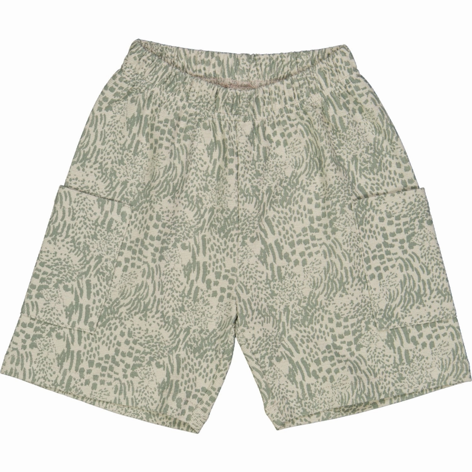 media industry M??sli Soft Green/ Poetry Green Leopard Cargo Shorts