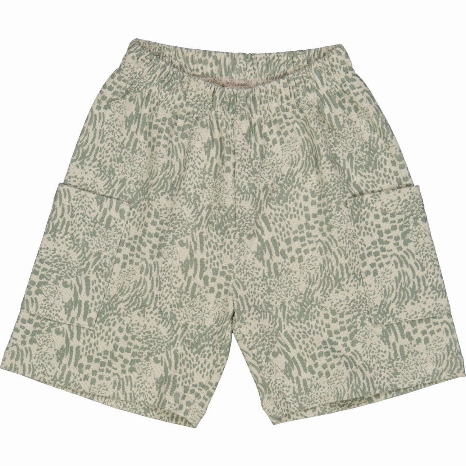 Smooth Fabric outdoor concert style M??sli Soft Green/ Poetry Green Leopard Cargo Shorts
