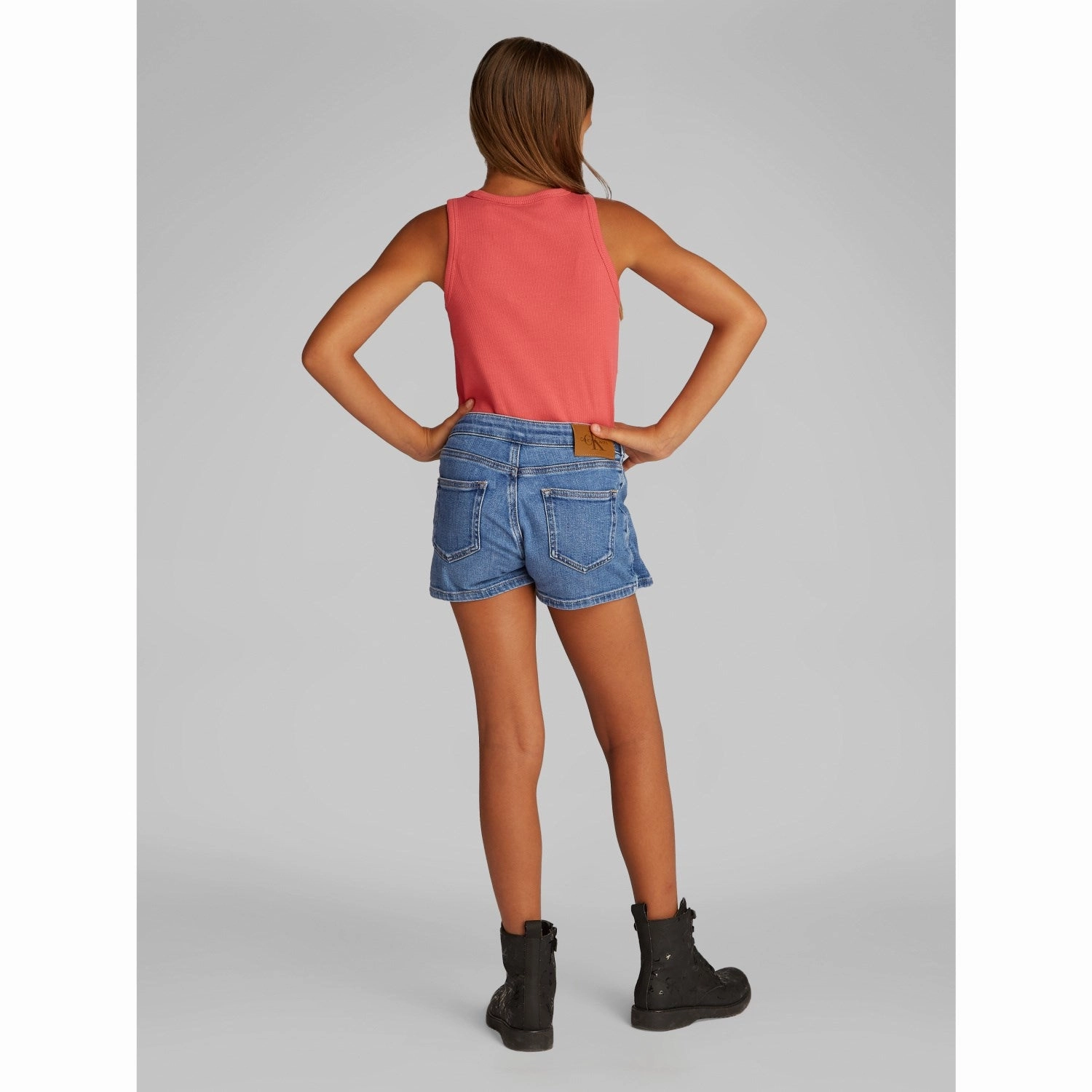 light texture hat Calvin Klein Soft Blue Comfort Denim Skort Soft Blue Comf Shorts