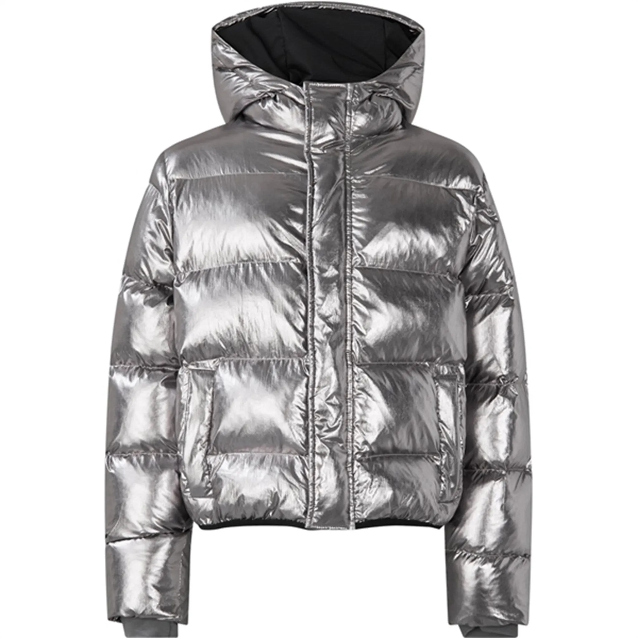 Mads N?rgaard Shiny Crinckle Jojina Jacket Asphalt Dolman-Sleeve