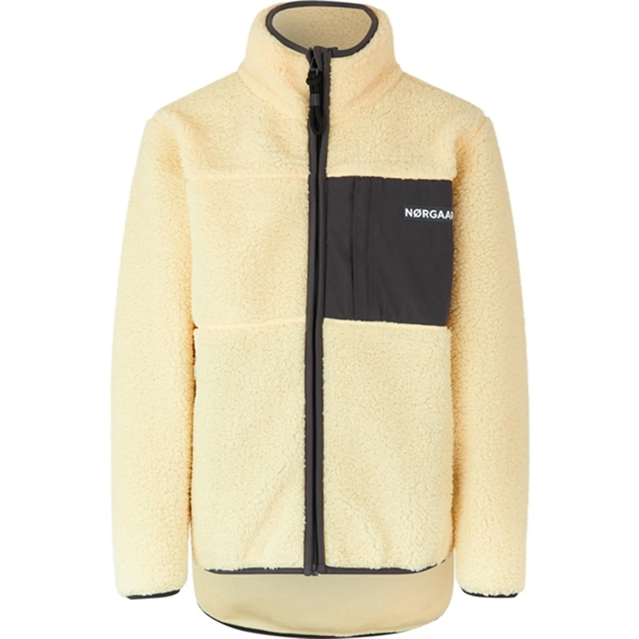 Mads N?rgaard Teddy Fleece Jeffo Fleece Jacket Vanilla Custard/Asphalt Wind Layer Soft Wear