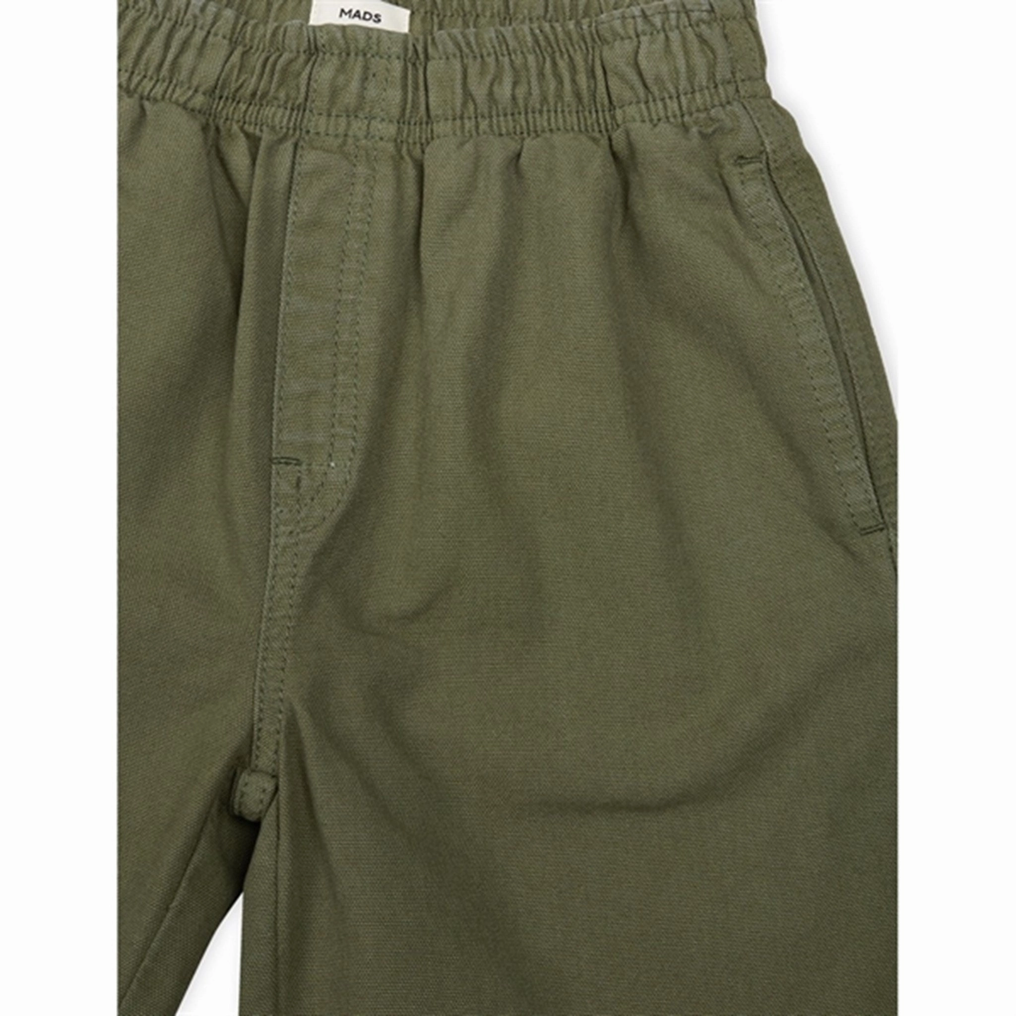 Mads N?rgaard Dyed Canvas Seano Shorts Olivine Friction Reducing Lining Unisex