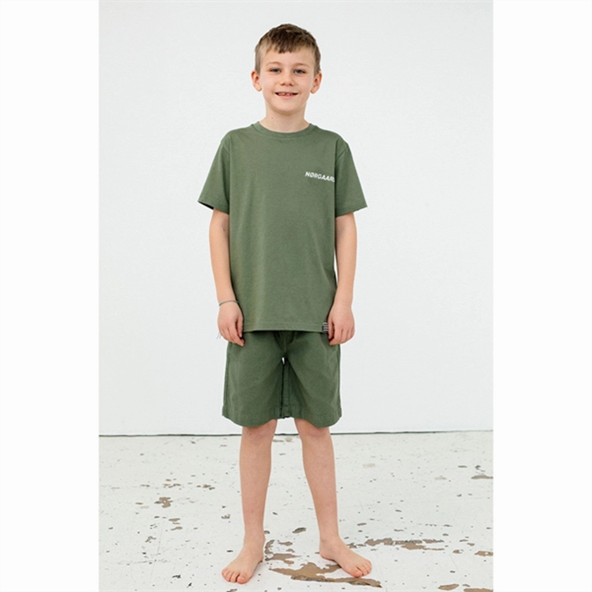 Odor Resistant Finish Mads N?rgaard Dyed Canvas Seano Shorts Olivine