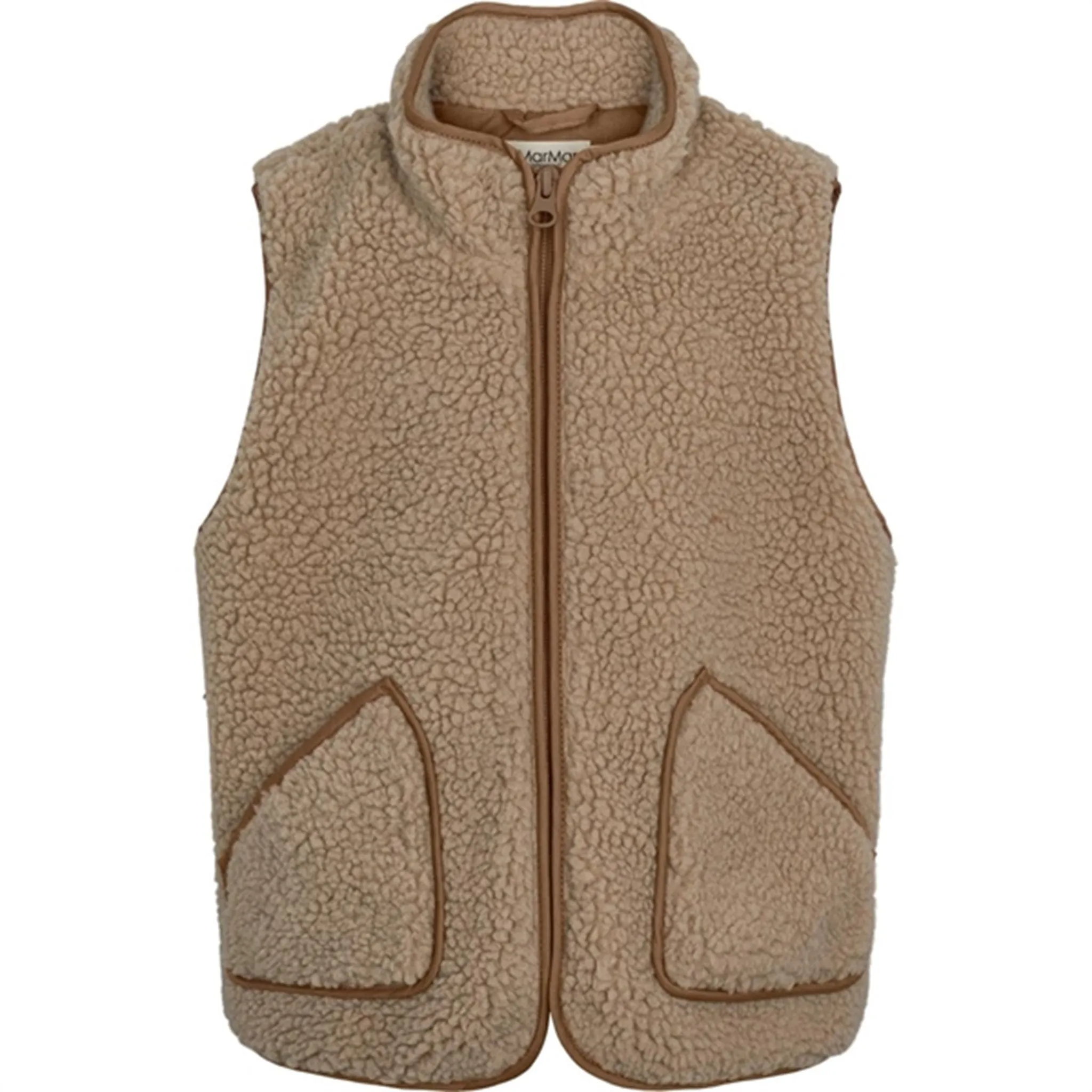 MarMar Joby Teddybear Fleece Vest Sandstone Easy Fit Cozy Wear