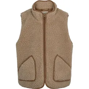 MarMar Joby Teddybear Fleece Vest Sandstone Evening Wear Eco Friendly Dye