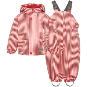 MarMar Oddy Rainwear Red Dew Stripe Elastic edges Wind Defense