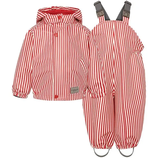 MarMar Oddy Rainwear Red Dew Stripe Elastic edges Wind Defense