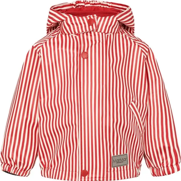 MarMar Oddy Rainwear Red Dew Stripe Outdoor Protection Back Trail