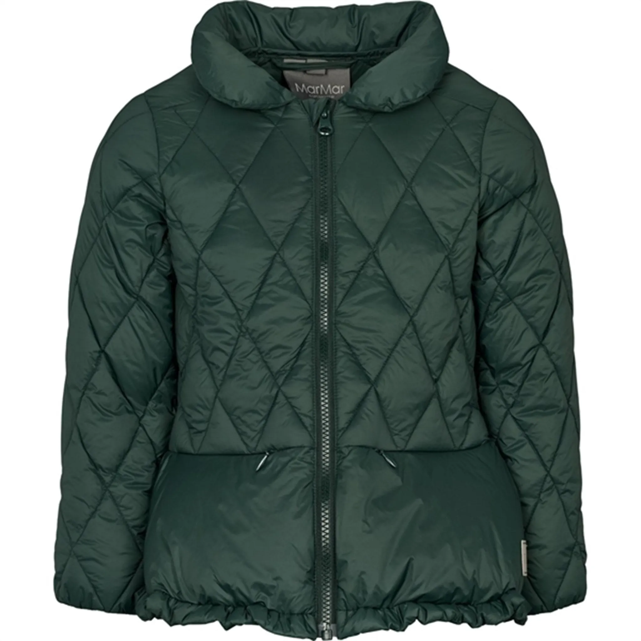 MarMar Olia Light Puffer Down Jacket Dark Leaf Easy-to-style workwear Asymmetric-Hem