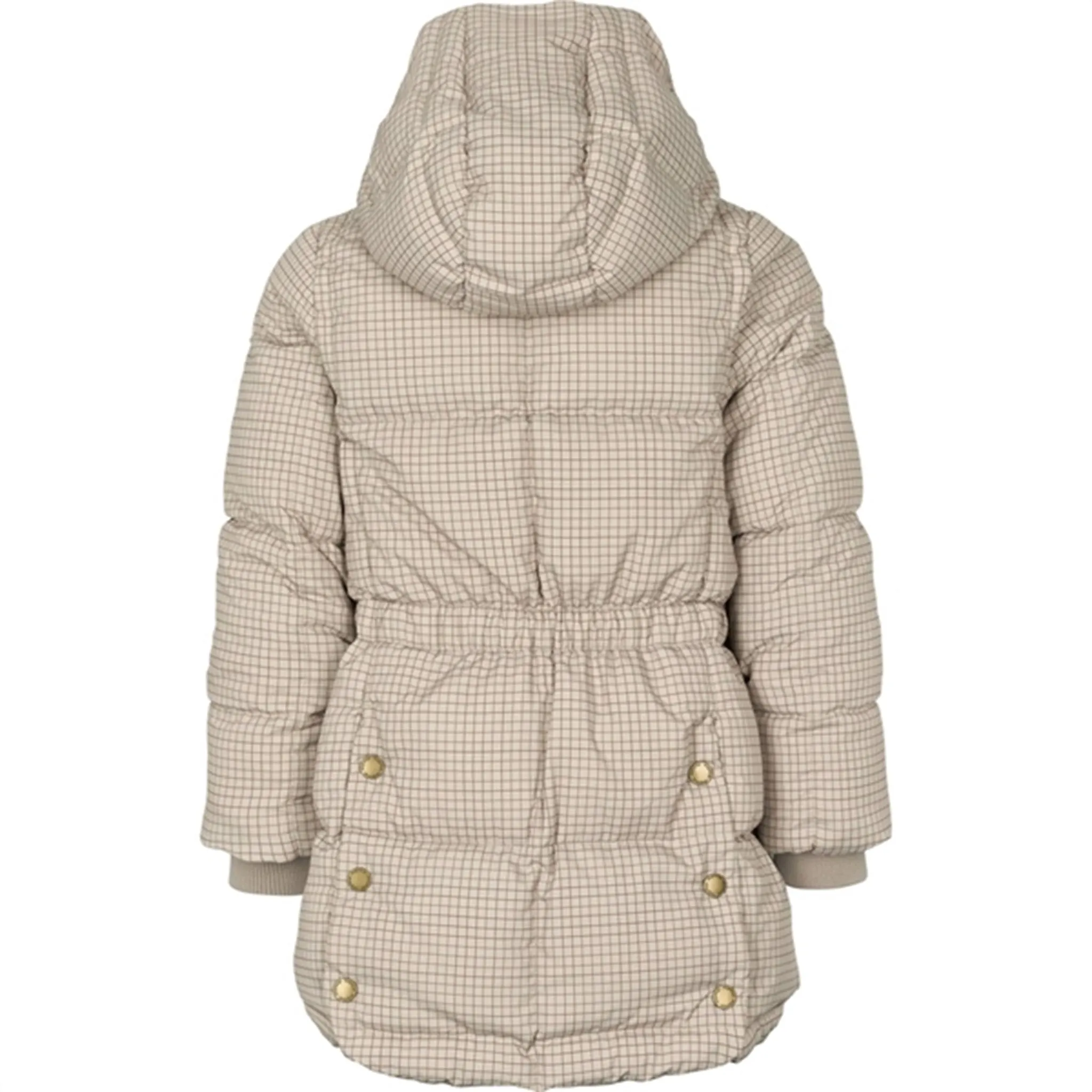 MarMar Olvin Puffer Down Jacket Wood Check Anniversary-Event Trendy button-down