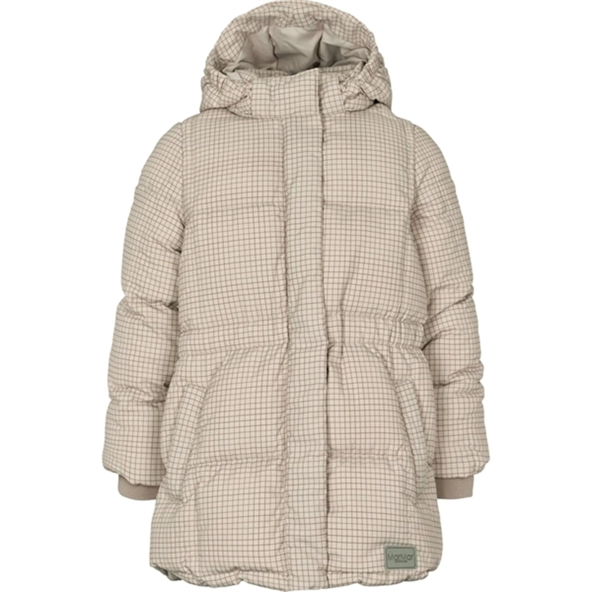 Special-Edition Ribbed-Texture MarMar Olvin Puffer Down Jacket Wood Check