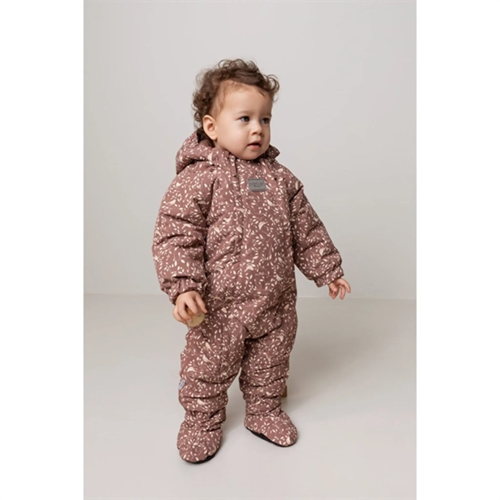 breathable-mesh Pleated-Texture MarMar Oriel Snowsuit Birds Technical Outerwear