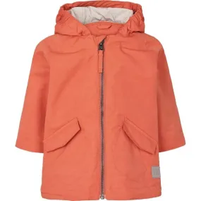 MarMar Ovi Jacket Dark Peach Tech Parka Wrinkle Resistant Material Lightweight Comfort