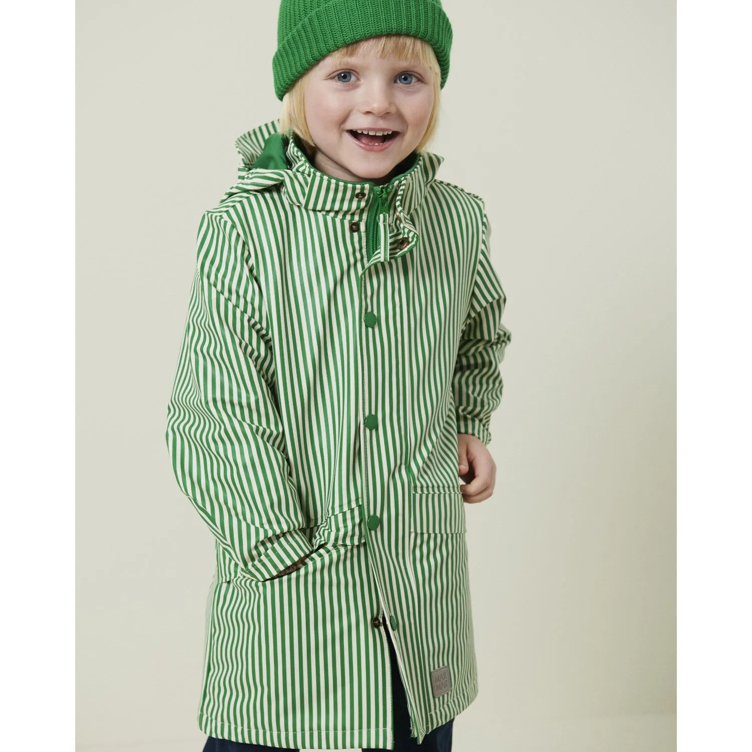 Protective Layer MarMar Rainwear Green Stripes October Jacket Outerwear