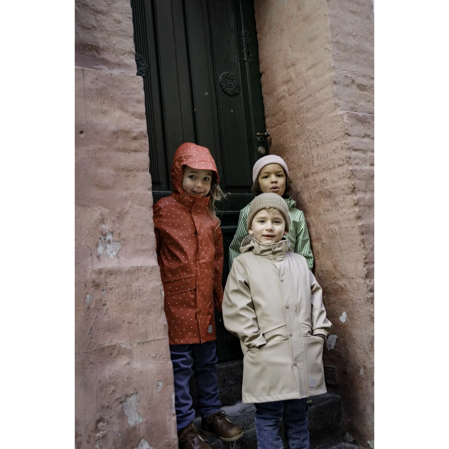 Light Defense Eco Friendly Outerwear MarMar Rainwear Green Stripes October Jacket Outerwear