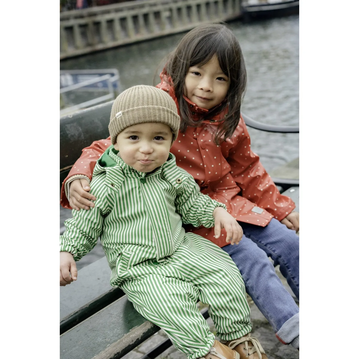 Outdoor Lifestyle MarMar Rainwear Green Stripes Orion Suit Outerwear