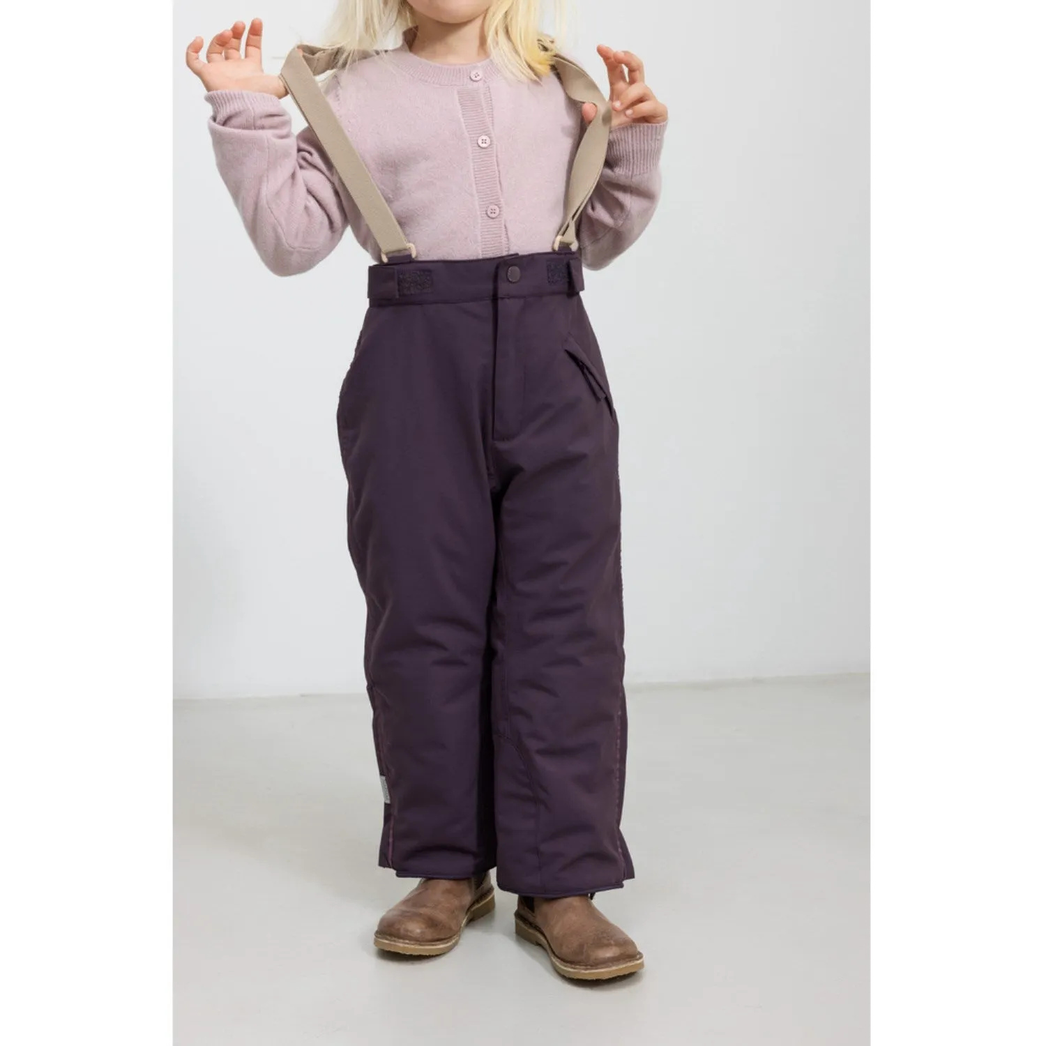 MarMar Tech. Outerwear Solid Deep Plum Orla Pants Soft and Cozy Casual Comfort Fit