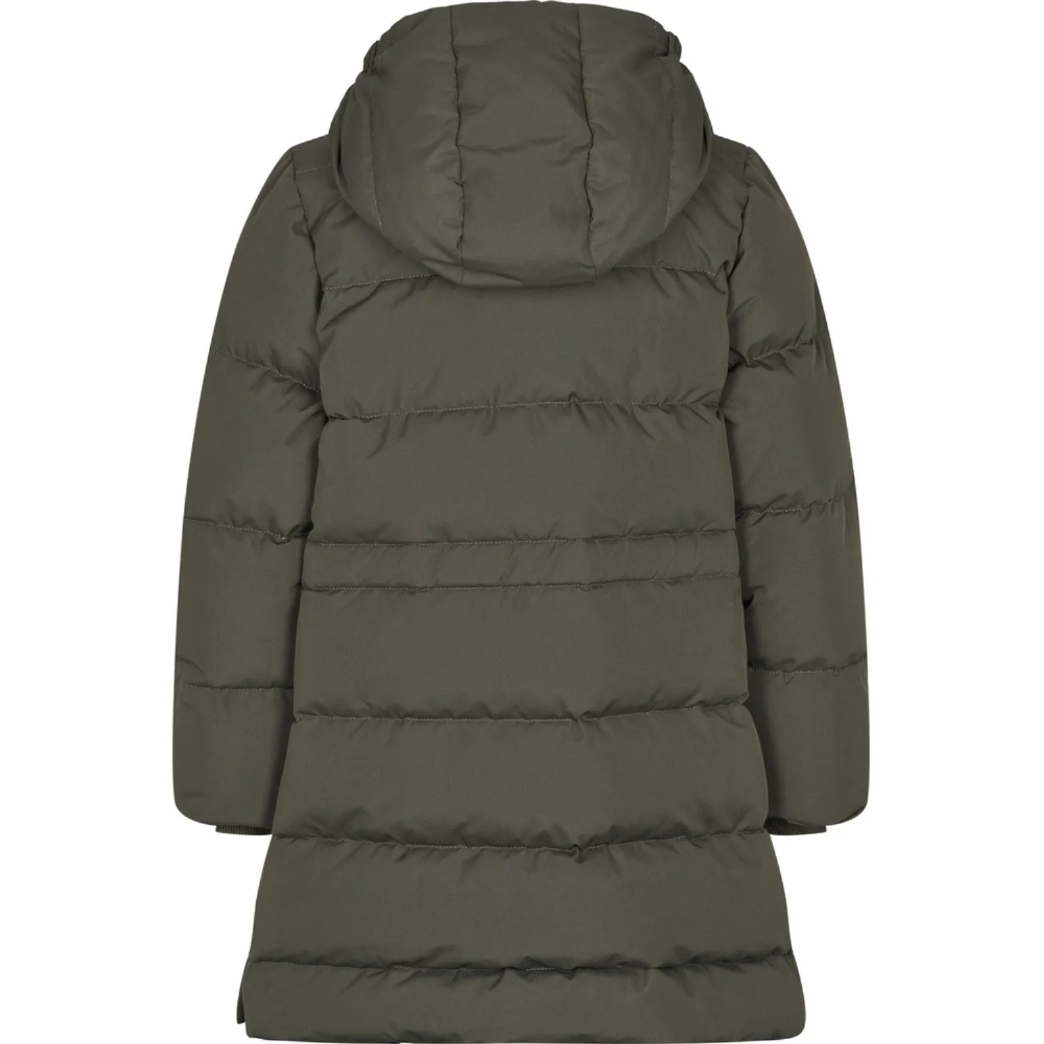 MarMar Tech. Puffer Dark Moss Oxford Coat Sheer-Overlay