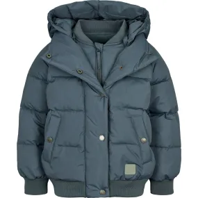 Geometric-pattern MarMar Technical Puffer Shaded Blue Olex Jacket