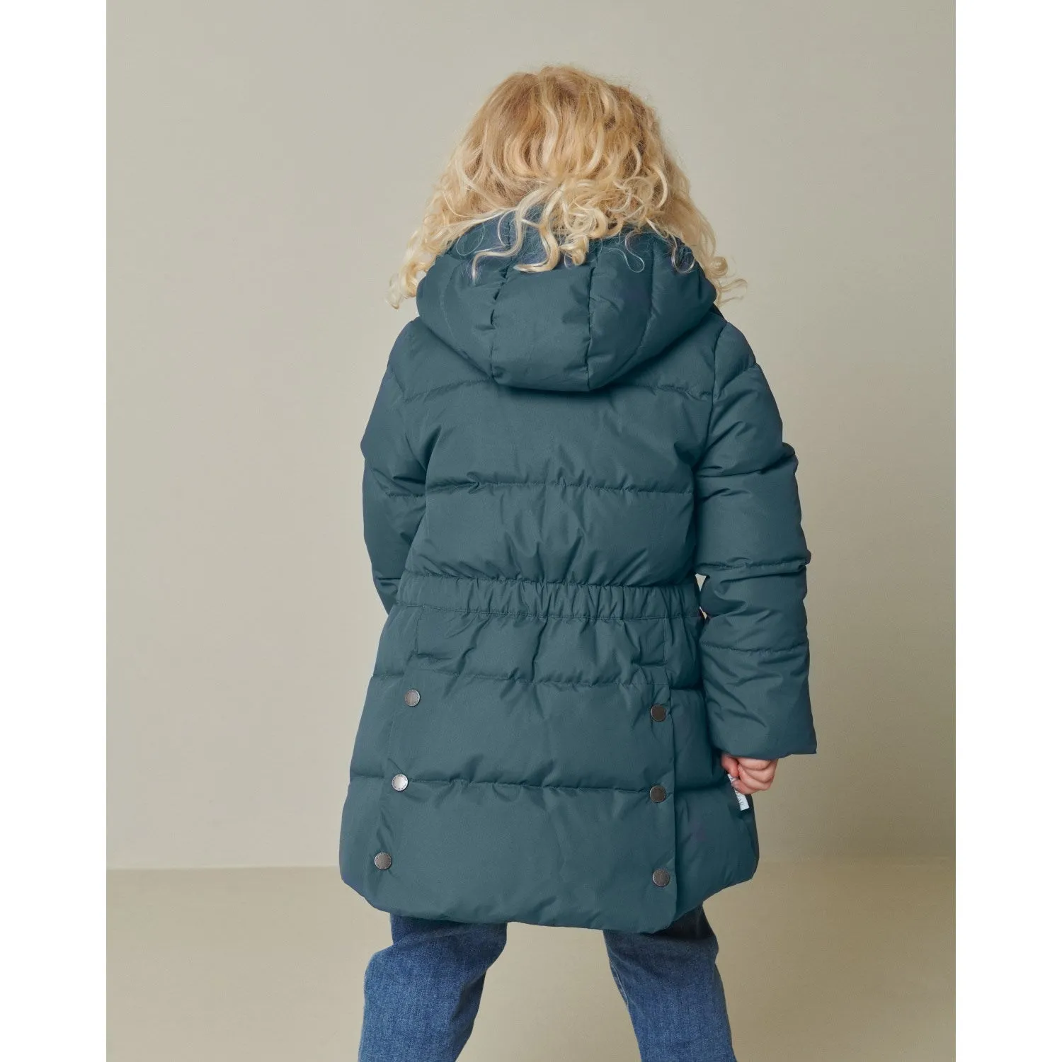 MarMar Technical Puffer Shaded Blue Olvin Coat Bust-Enhancing