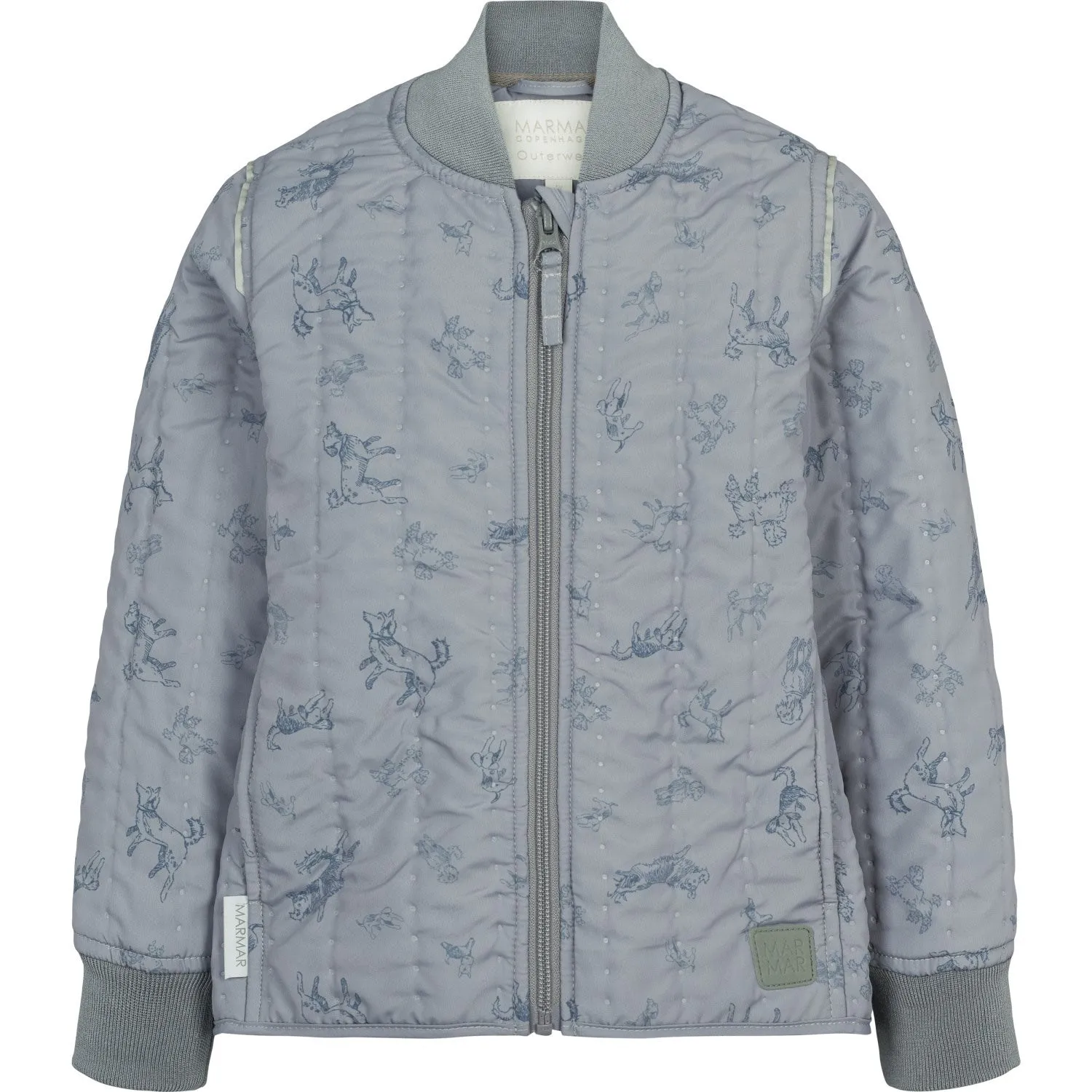 MarMar Thermo Dogs Print Orry Jacket Elastic-Cuff Bold patterned blouse