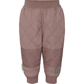 Layered-Look Solid-color MarMar Thermo Quilt Berry Air Odin Pants