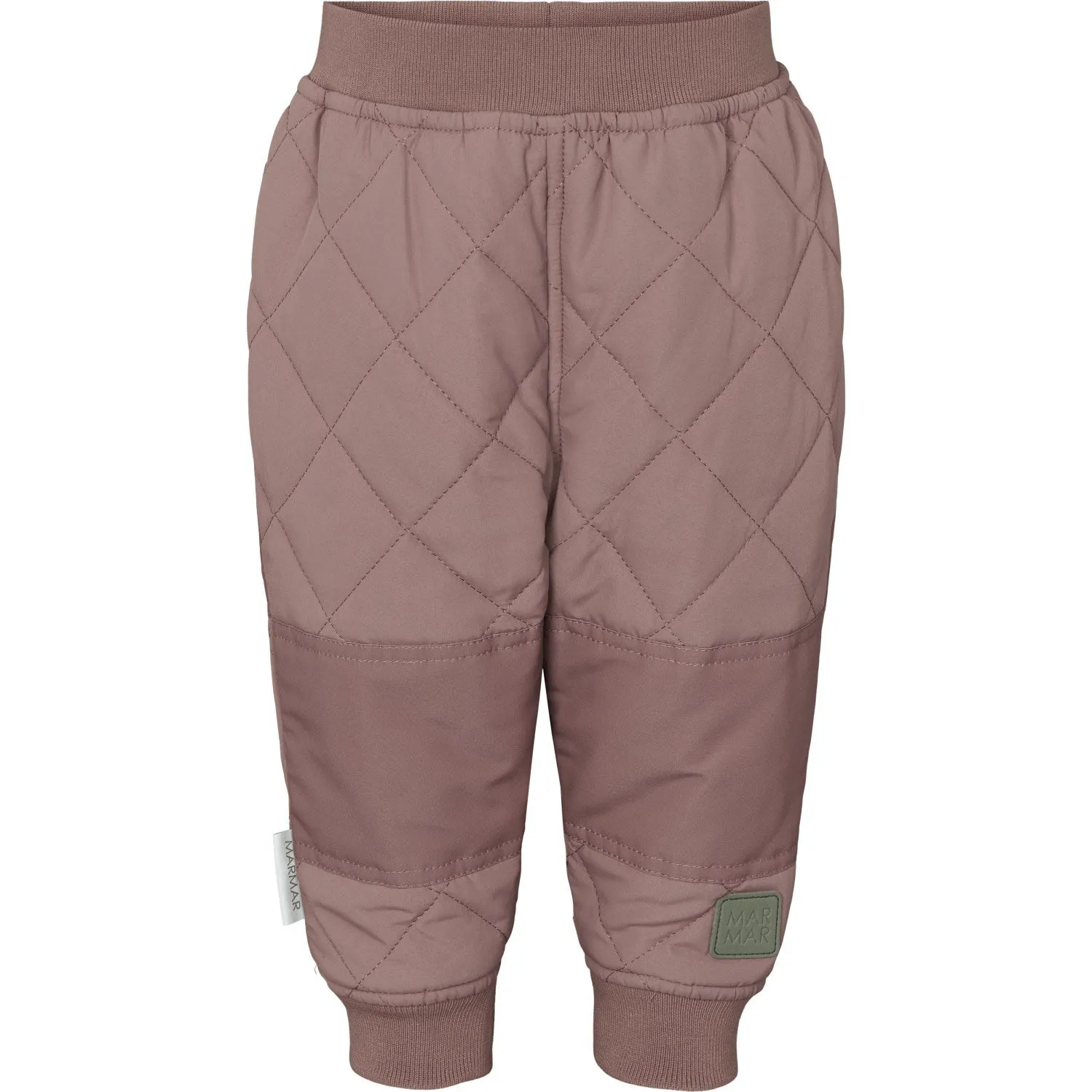 Layered-Look Solid-color MarMar Thermo Quilt Berry Air Odin Pants