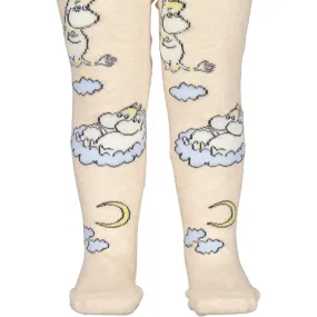 MarMar Tights Jacquard Beige Mel. Moomin Tights Jacquard Everyday Style